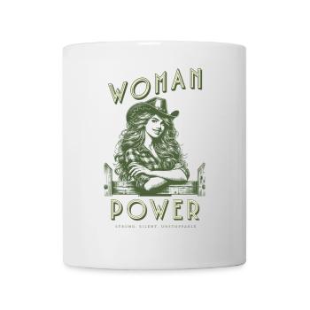 Le pouvoir de la femme – Fort. Tranquille. Imparable - Mug blanc - blanc - Devant