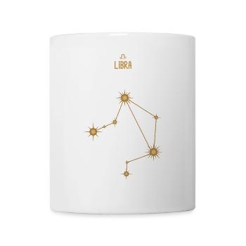 Libra Zodiac Sign Star Constellation Golden Tones - Mug - white - Front