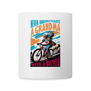 Vibrant Grandma Bicycle Adventure Design - Mug - white - Front
