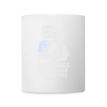 Humorvolles graues Taschenpaar Sweatshirt Design - Tasse - Weiß - Vorne