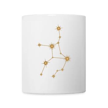 Star Constellation Virgo Zodiac Birth Sign Golden - Mug - white - Front