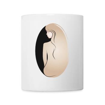 Elegant female silhouette – stylish & calm - Mug - white - Front
