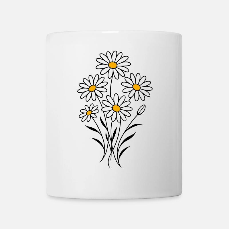 Strauß Mageriten - Daisy - Butterblume - Tasse - Weiß