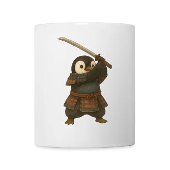Pingouin, Samouraï, Katana, Épée, Arts martiaux, Japon - Mug blanc - blanc - Devant