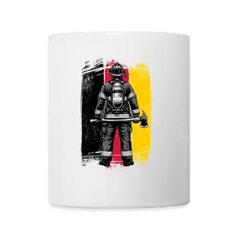 Firefighter Germany Fire Brigade Flag - Mug - white - Front