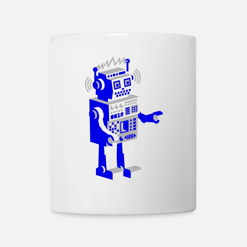 roboter retro robot - Tasse - Weiß