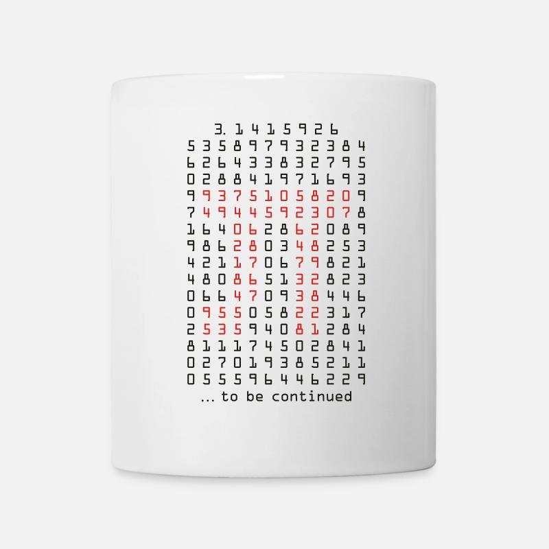 pi - 3.14159265 - nerd - mathématiques - Mug blanc - blanc