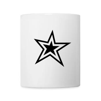 Stern mit Outline - Tasse - Weiß - Vorne