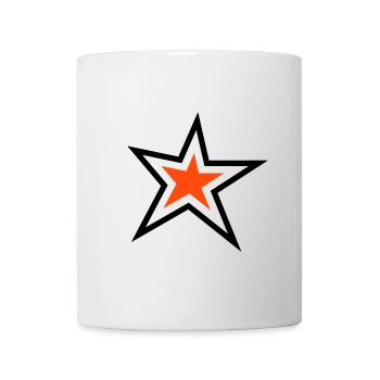 Étoile avec contour – 2 couleurs - Mug blanc - blanc - Devant