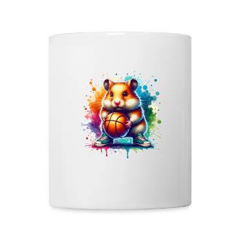 Mignon Hamster Basketteur Joueur Dunk - Mug blanc - blanc - Devant