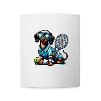 Dachshund Tennis Player Dog Owner - Mug - white - Front