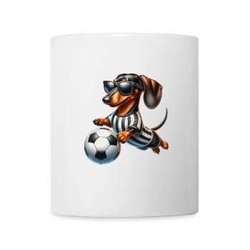 Dachshund Fussballspieler Wiener Hund Fan - Tasse - Weiß - Vorne