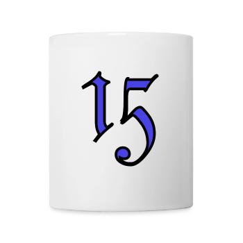 15. 15 JAHRE. 15. JAHRESTAG. 15-JÄHRIGES JUBILÄUM. - Tasse - Weiß - Vorne