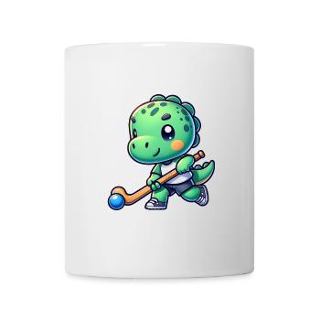 Équipe de joueurs de hockey dinosaure mignon Dino - Mug blanc - blanc - Devant