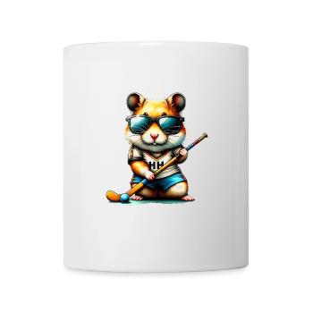 Hamster Hockey sur gazon Rongeur Joueur Équipe Cool - Mug blanc - blanc - Devant