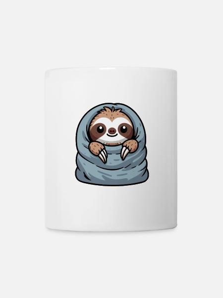 Faultier Schlafsack - Tasse - Weiß