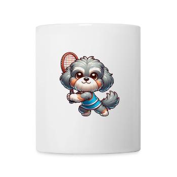 Bolonka Zwetna Joueur de tennis canin - Mug blanc - blanc - Devant