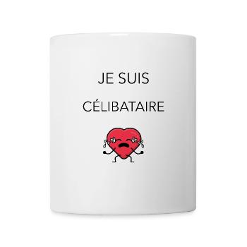 Je suis célibataire. Pour les célibataires. - Mug blanc - blanc - Devant