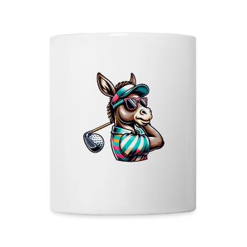 Esel Golfspieler Illustration Mit Stil - Tasse - Weiß - Vorne