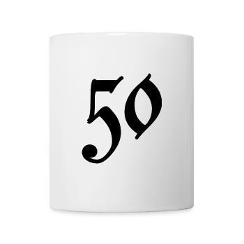 50. 50 YEARS. 50th ANNIVERSARY. 50 YEARS ANNIVERSARY. - Mug - white - Front