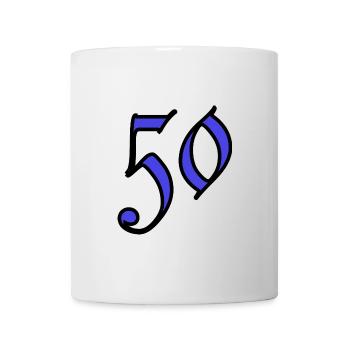 50. 50 JAHRE. 50-JÄHRIGES JUBILÄUM. 50-JÄHRIGES JUBILÄUM. - Tasse - Weiß - Vorne
