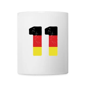 11 Numéro Jersey Allemagne - Mug blanc - blanc - Devant