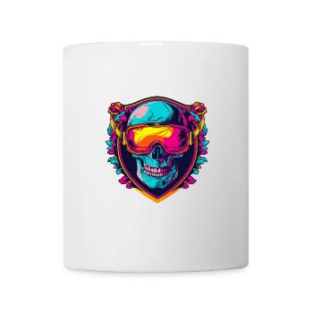 Ski Ski Goggles Skull - Mug - white - Front