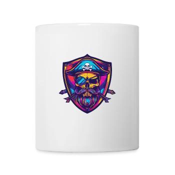 Crâne de pirate - Mug blanc - blanc - Devant