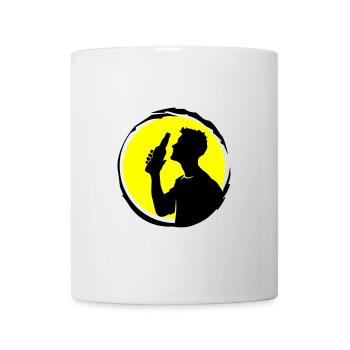 Bière buvant silhouette fête - Mug blanc - blanc - Devant