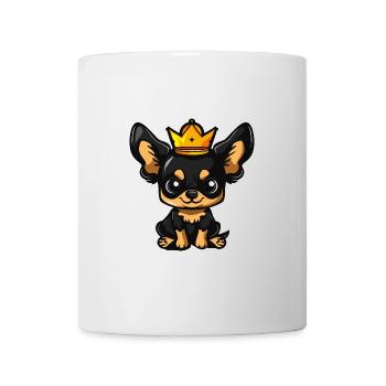 Chihuahua Hunde Comic Krone - Tasse - Weiß - Vorne