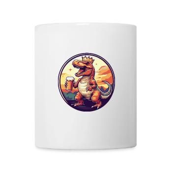 Dinosaur T-Rex Beer Comic - Mug - white - Front