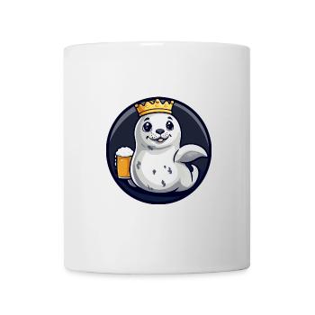 Robbe Tier Bier Comic - Tasse - Weiß - Vorne
