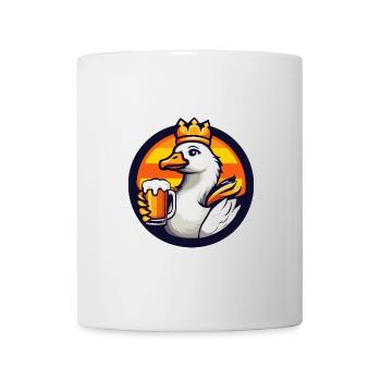 Gans Bier Comic - Tasse - Weiß - Vorne