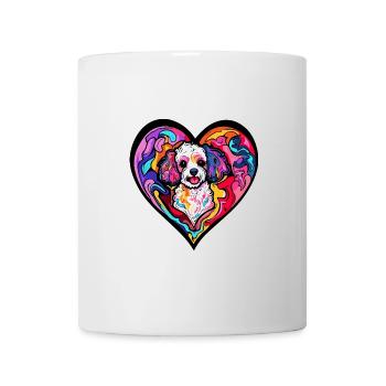 Poodle Dog Heart Love - Mug - white - Front