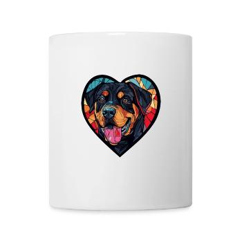 Rottweiler Dog Heart Love - Mug - white - Front