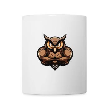Owl Muscles Musculation - Mug blanc - blanc - Devant