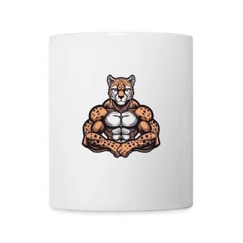 Musculation des muscles guépard - Mug blanc - blanc - Devant