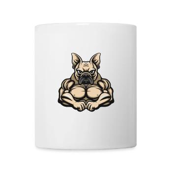Bouledogue Français Chien Muscles Musculation - Mug blanc - blanc - Devant