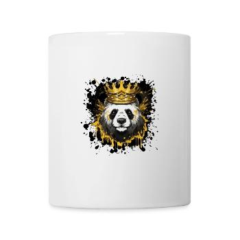 Panda Kopf Porträt Krone - Tasse - Weiß - Vorne