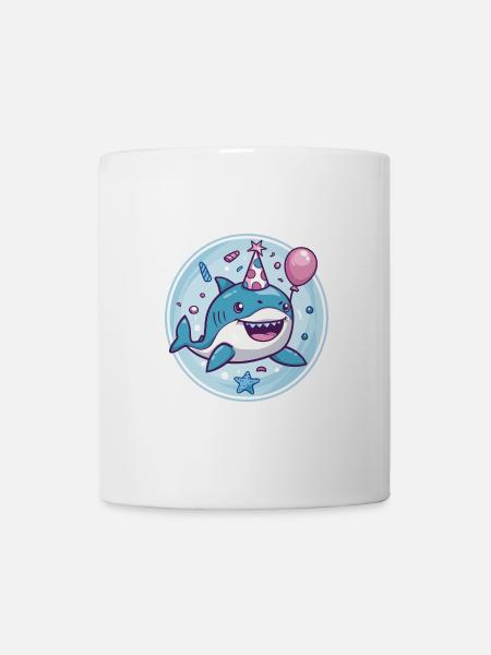Hai Geburtstag Comic - Tasse - Weiß