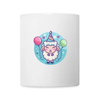 Schaf Geburtstag Comic - Tasse - Weiß - Vorne