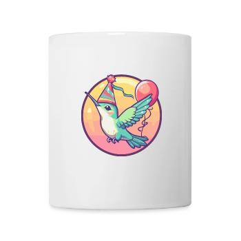 Kolibri Vogel Geburtstag Comic - Tasse - Weiß - Vorne