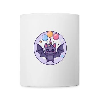 Bande dessinée d’anniversaire de chauve-souris - Mug blanc - blanc - Devant