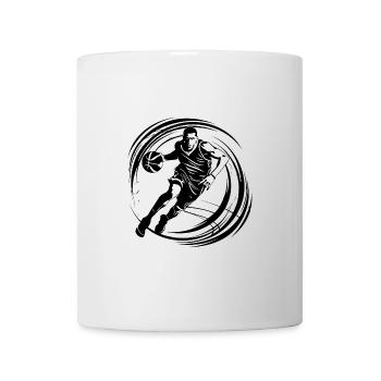 Basketballer Basketball Spieler Silhouette - Tasse - Weiß - Vorne