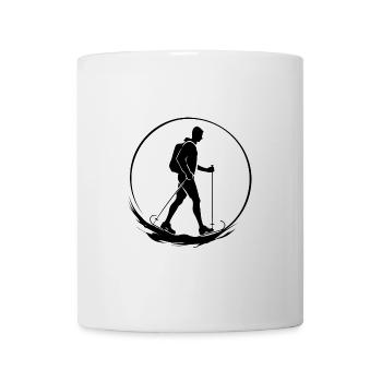Nordic Walking Silhouette - Mug - white - Front