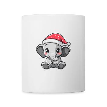Éléphant Noël Noël - Mug blanc - blanc - Devant