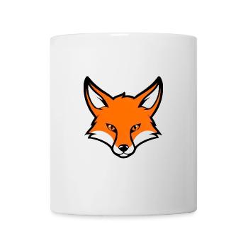 Cartoon Fuchs Logo - Tasse - Weiß - Vorne