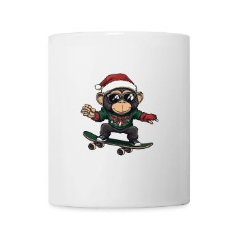 Singe Noël Drôle - Mug blanc - blanc - Devant