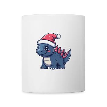Dinosaur Stegosaurus Christmas Cute - Mug - white - Front