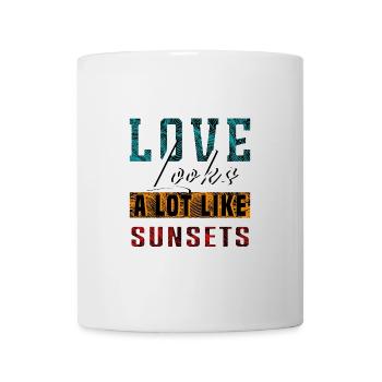 Love Looks A Lot Like Sunsets - Mug - white - Front